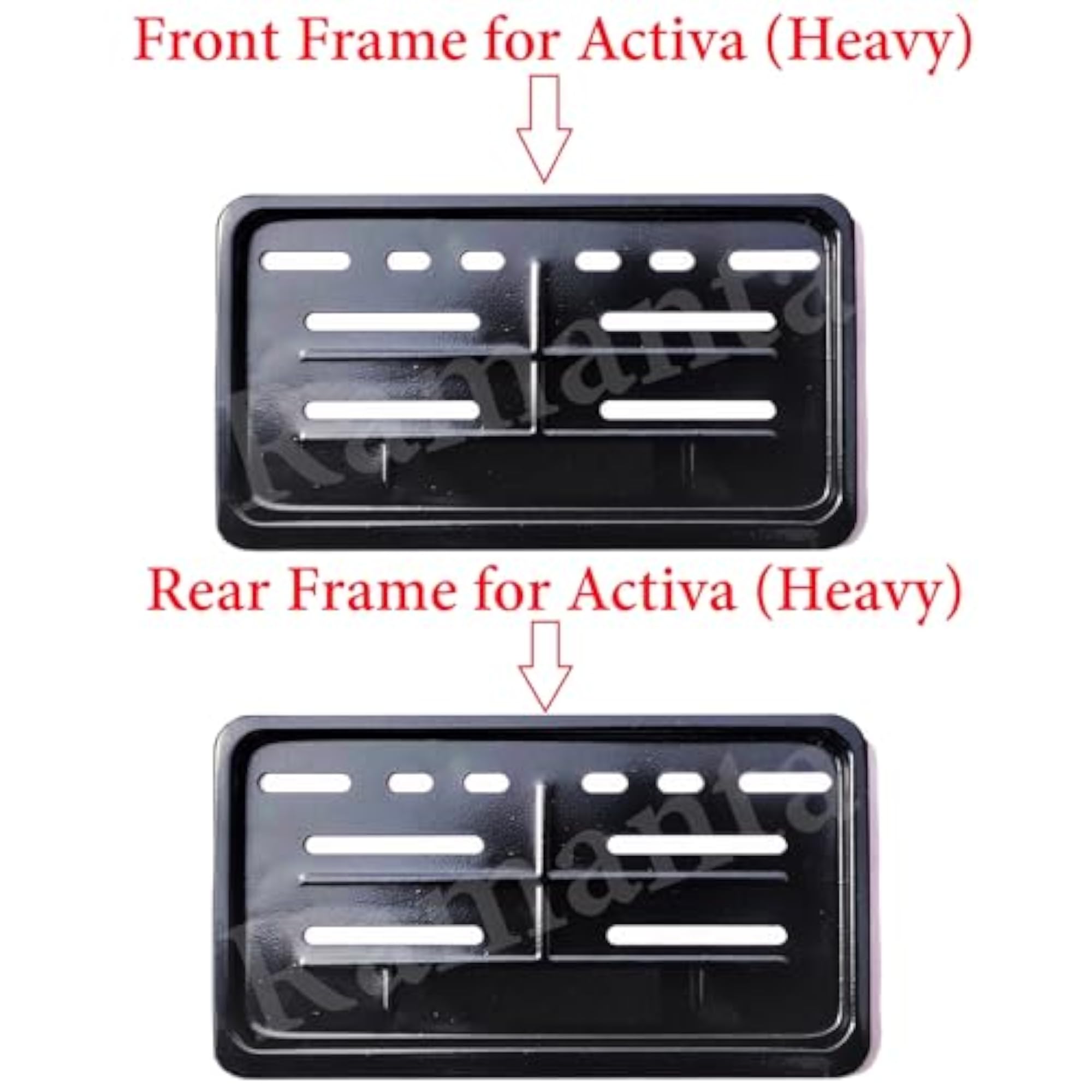 High Security Metal Number Plate Frame for Motorbikes, Set of 2